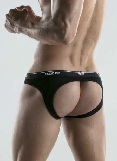 CODE 22 Thrust Bottomless Brief Black