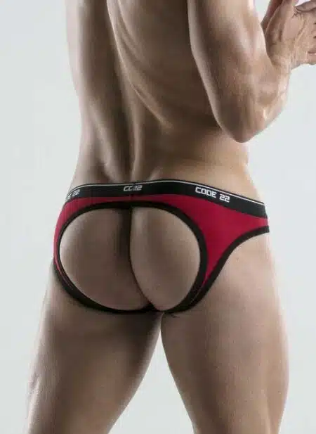 CODE 22 Thrust Bottomless Brief Red