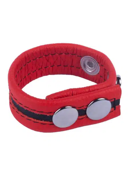 Leather Cockring with four snaps - 6 Colors