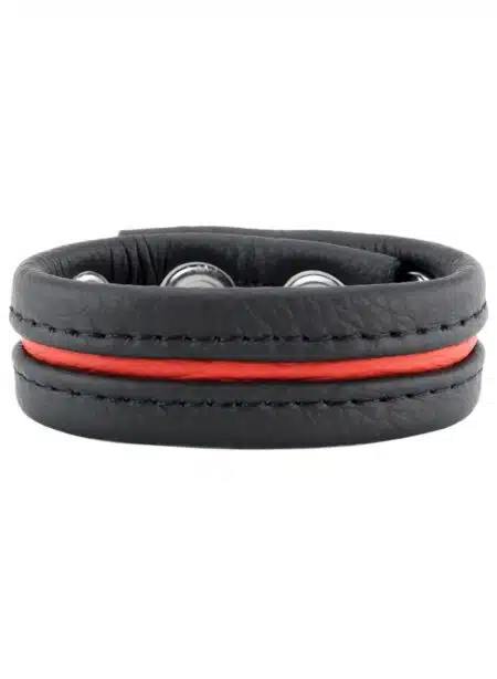 Leather Cockring with four snaps - 6 Colors