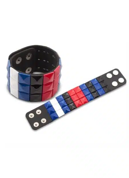 Leather Pride Stud Bracelet Large