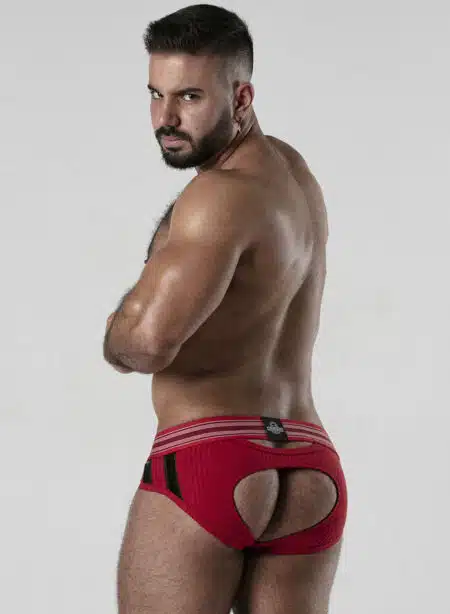 Locker Gear Backroom Bottomless Brief Red