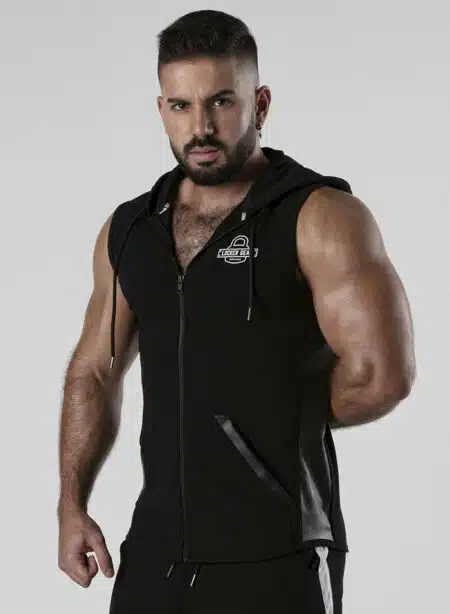 Locker Gear Backroom Sleeveless Hoody White