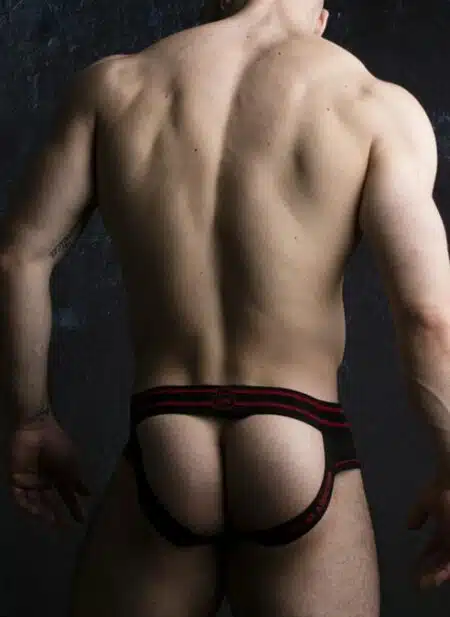 Locker Gear Briefjock with Front Opening Red
