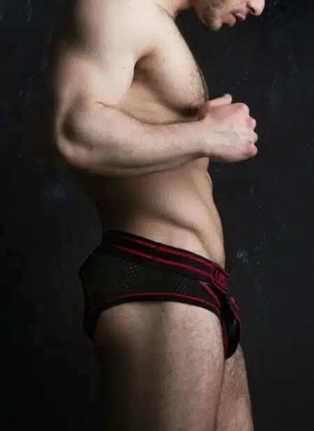 Locker Gear Briefjock with Zipper Red