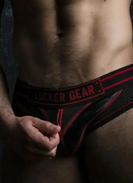 Locker Gear Briefjock with Zipper Red