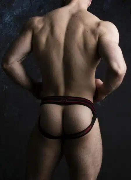Locker Gear Jockstrap Front with Opening Red