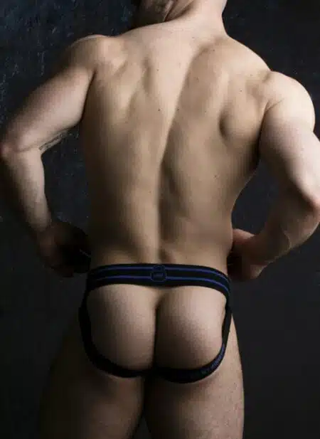 Locker Gear Jockstrap with Front Opening Blue