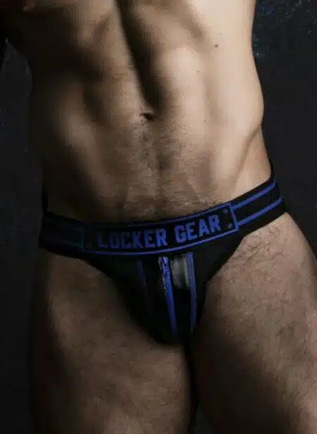 Locker Gear Jockstrap with Zipper Blue