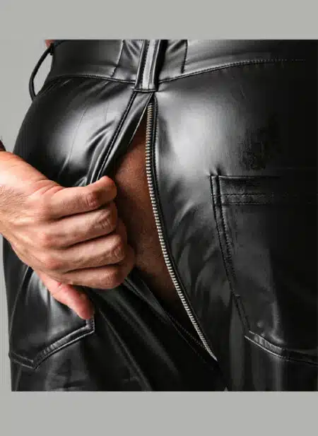 Locker Gear Leatherette Cargo Pants Red