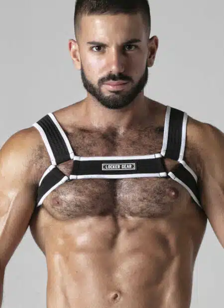 Locker Gear Mesh Chest Harness White