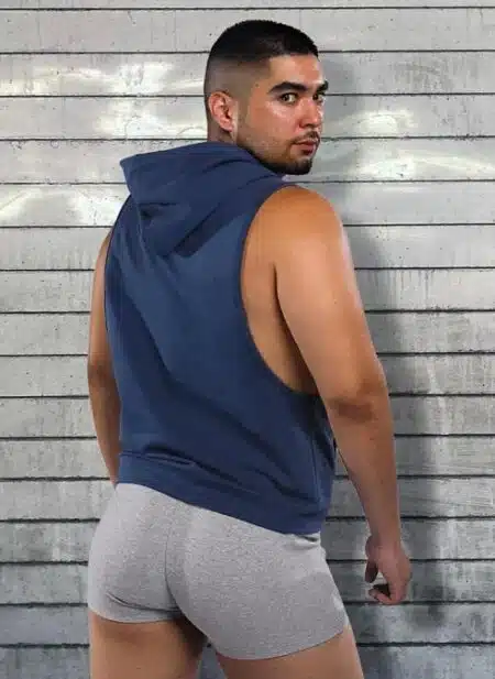 Mr. S Gym Class Sleeveless Hoodie Blue