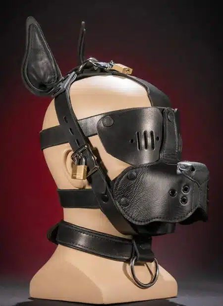 Mr. S Leather Bondage Dog Muzzle Black