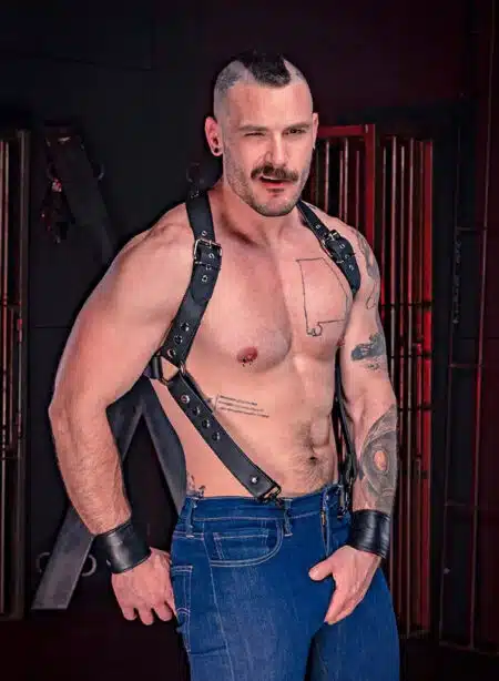 Mr. S Leather Drop Back Suspender Harness