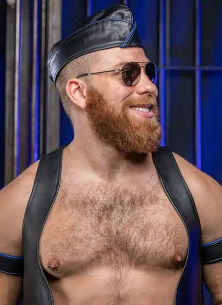 Mr. S Leather Garrison Cap Piped