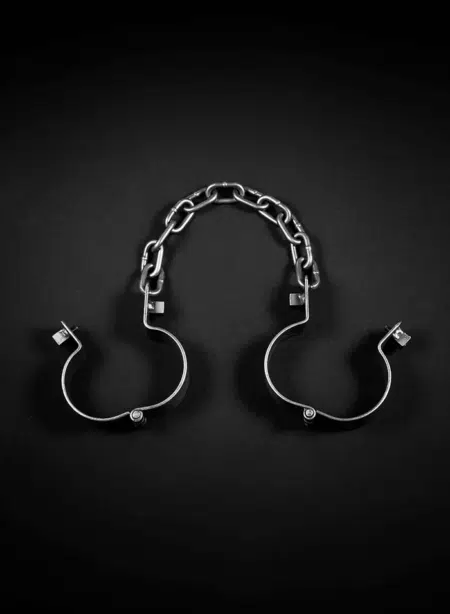 Mr. S Leather Iron Ankle Manacles