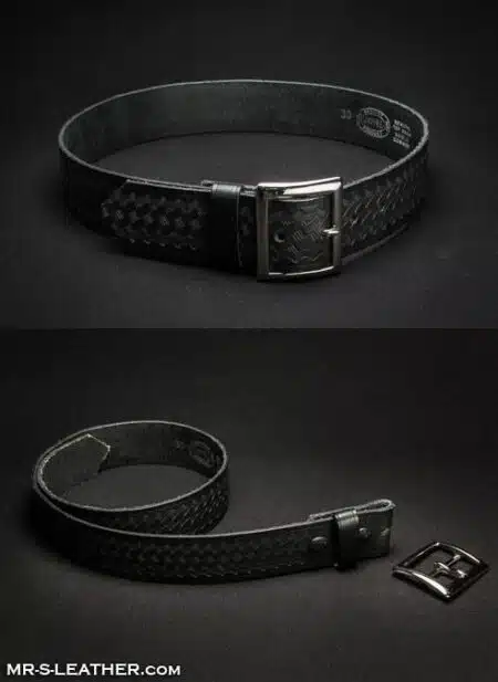 Mr. S Leather Officer's Belt Embossed