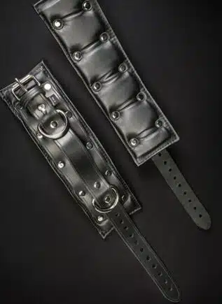 Mr. S Leather Padded Ankle Restraints Black