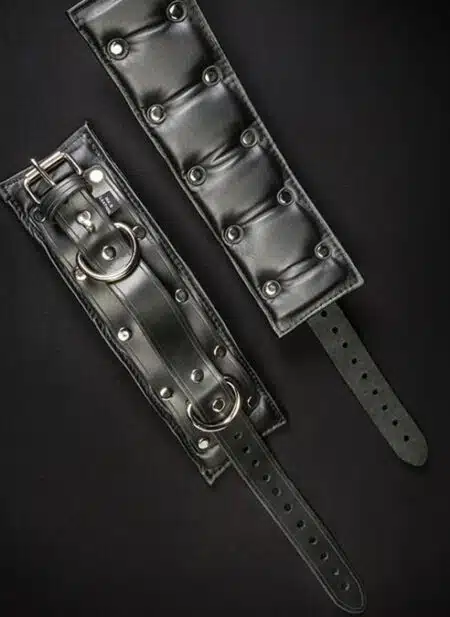 Mr. S Leather Padded Ankle Restraints Black