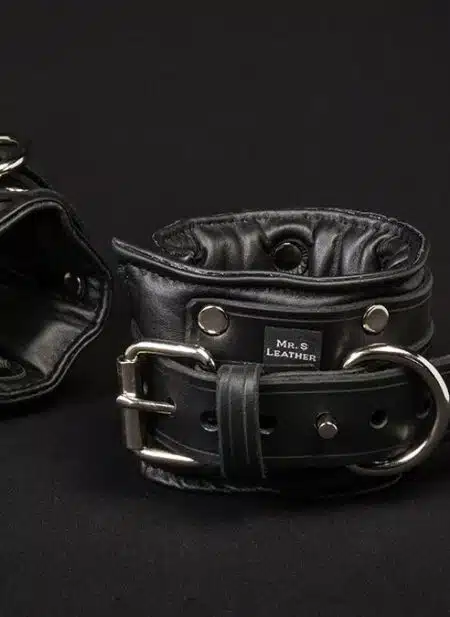 Mr. S Leather Padded Ankle Restraints Black