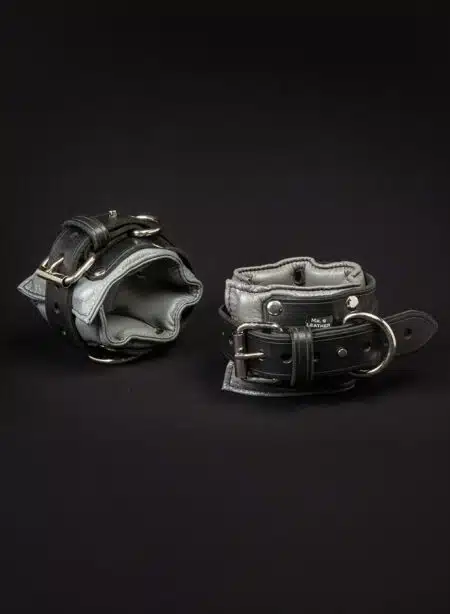 Mr. S Leather Padded Ankle Restraints Grey