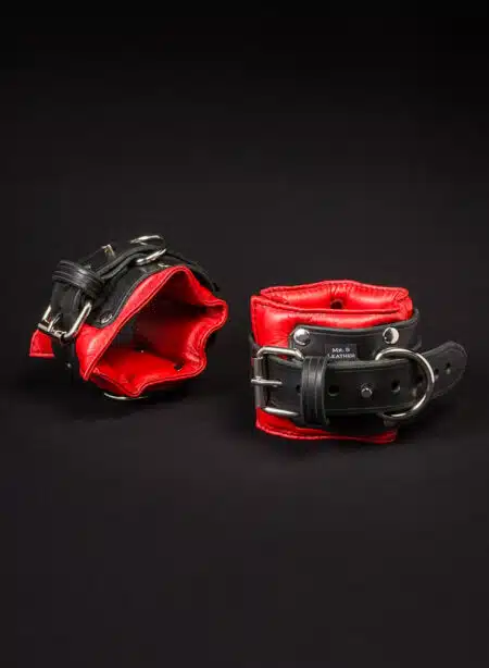 Mr. S Leather Padded Ankle Restraints Red