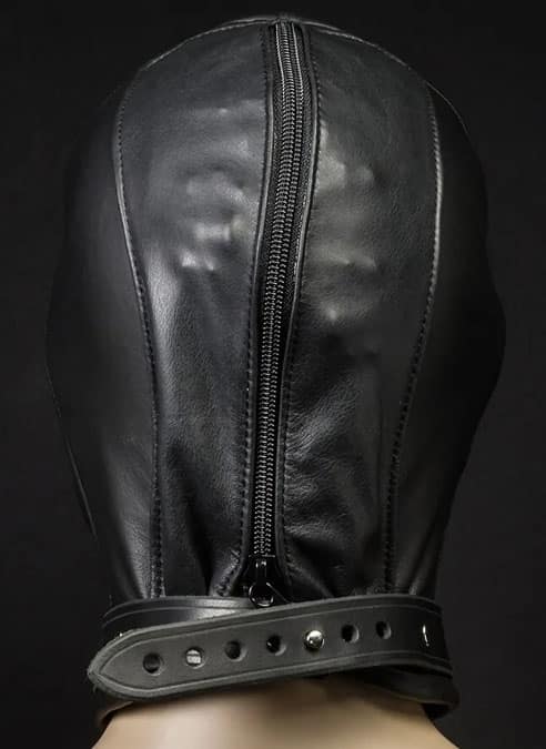 Mr. S Leather Rear-Zip Hood with Open Eyes/Open Mouth