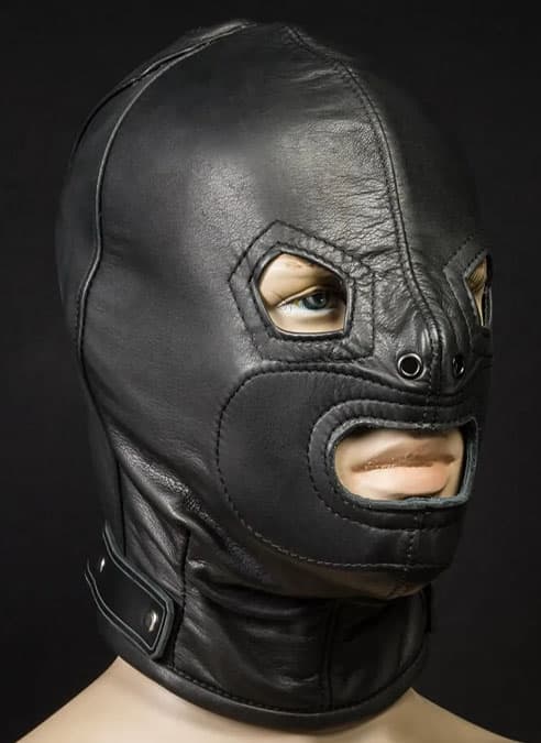 Mr. S Leather Rear-Zip Hood with Open Eyes/Open Mouth