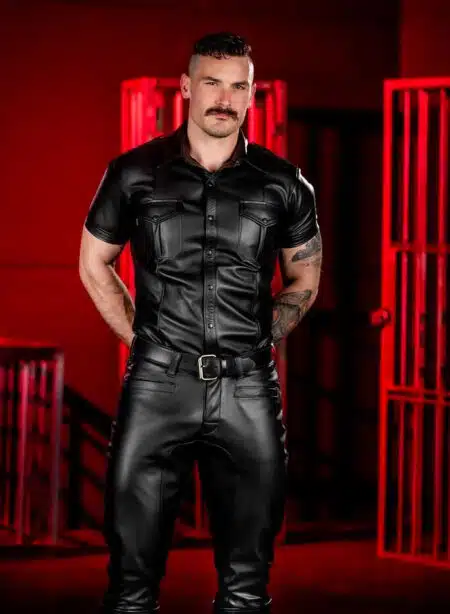 Mr. S Leather Uniform Pant Black