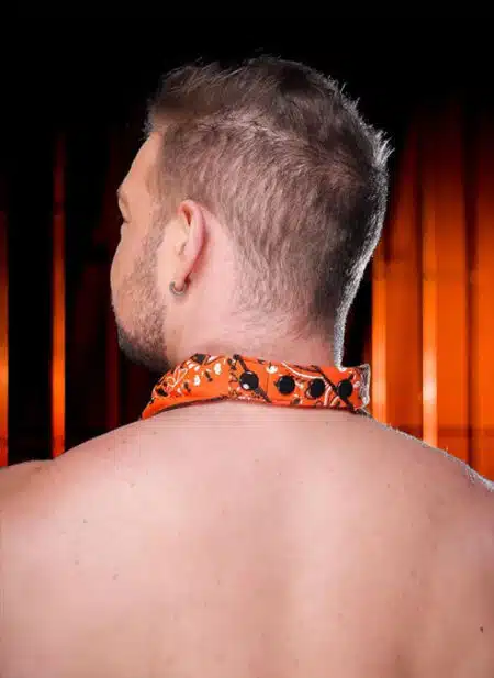 Mr. S Neck Hanky with Zipper Pocket Orange