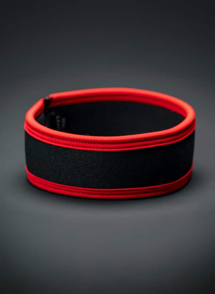 Mr. S Neo Carbon Black Bicep Strap Red