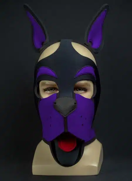 Mr. S Neoprene WOOF! Head Harness Purple