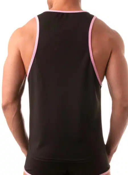 ToF Paris Mesh Tank Top Black/Pink