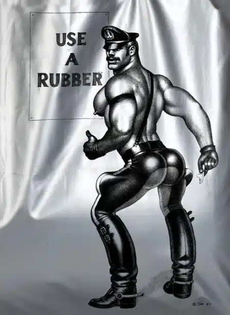 Tom of Finland Use a Rubber Metallic Tote