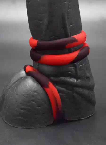 Topped Toys Tight Fit Silicone Cock Rings Forge Red - 3 Pack