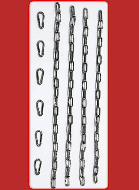 UK Red Zinc Plated Chain Set