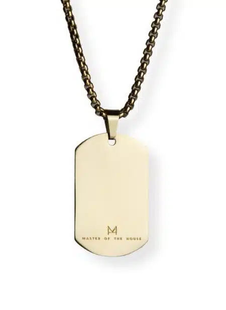 Master of the House Dog Tag Master Gold