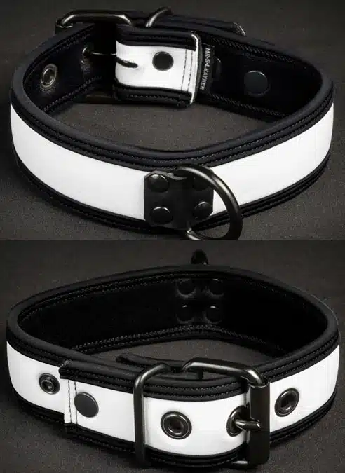 Mr. S Neoprene Puppy Collar White