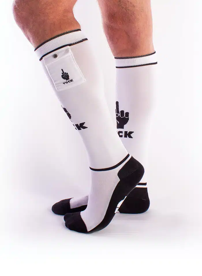 Brutus FUCK Socks with Pocket White