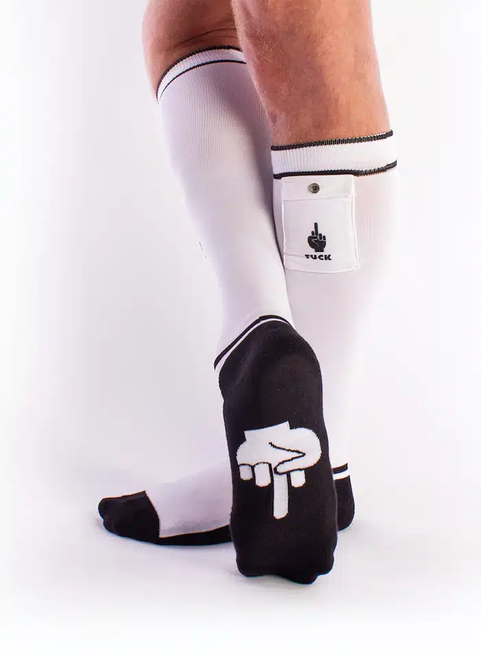 Brutus FUCK Socks with Pocket White