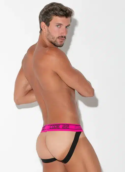 CODE 22 Motion Push-up Jockstrap Black/Pink