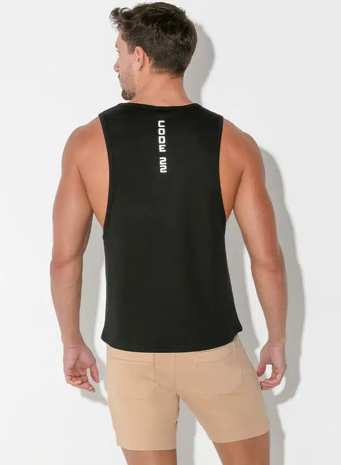 CODE 22 Open Armhole Tank Black