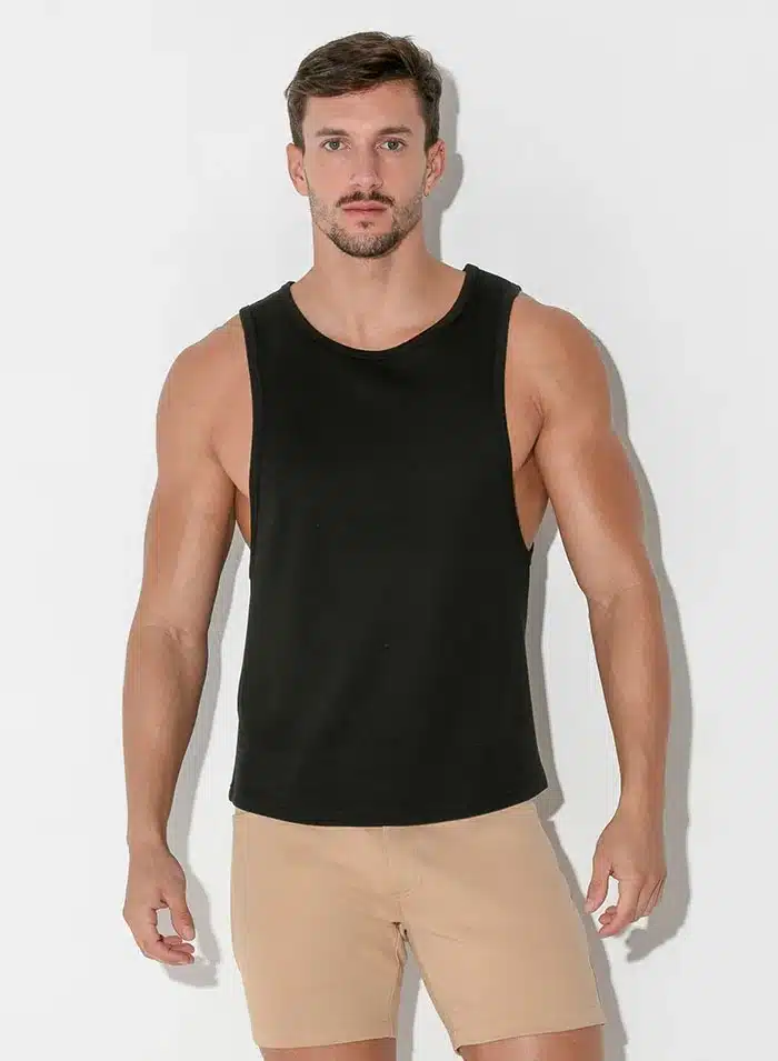 CODE 22 Open Armhole Tank Black