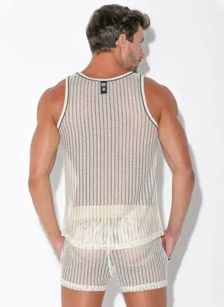 CODE 22 Openwork Jacquard Tanktop Off-White