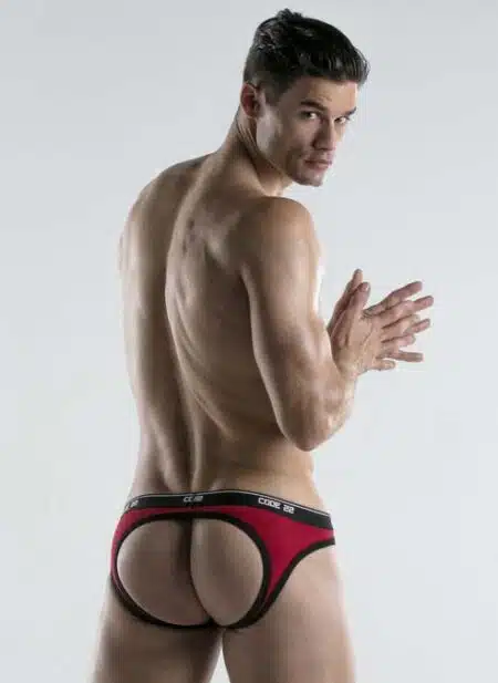 CODE 22 Thrust Bottomless Brief Red