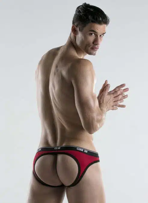 CODE 22 Thrust Bottomless Brief Red