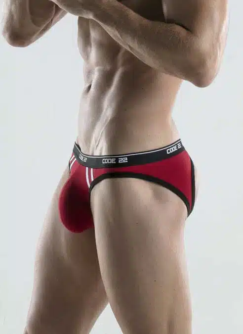 CODE 22 Thrust Bottomless Brief Red