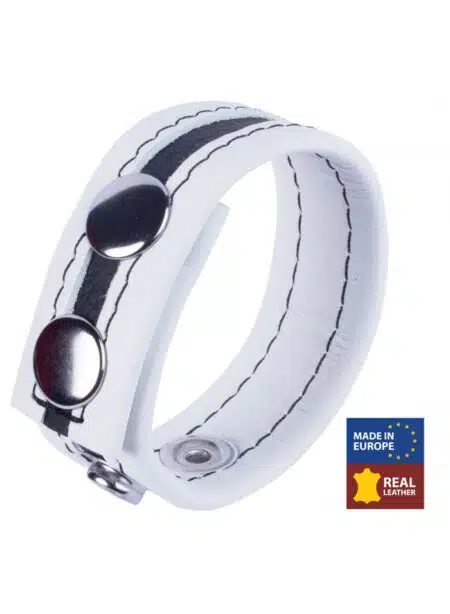 Leather Cockring with four snaps - 6 Colors