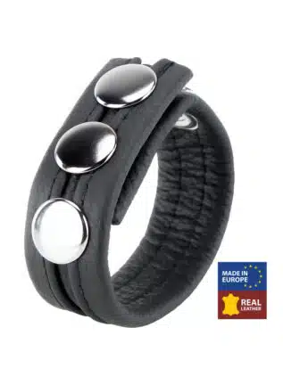 Leather Cockring with four snaps - 6 Colors