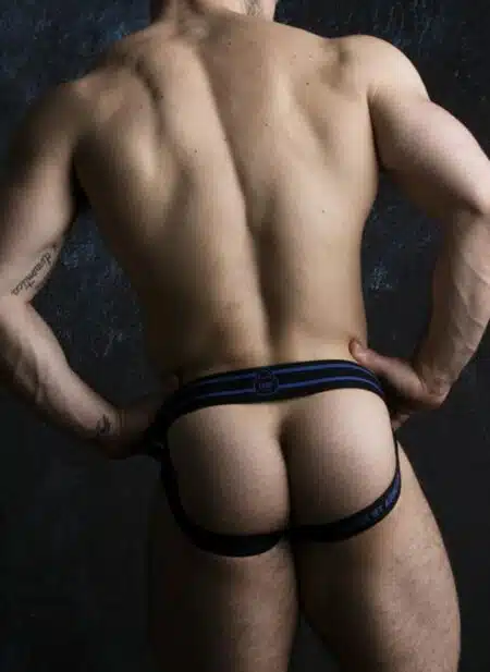 Locker Gear Jockstrap with Zipper Blue